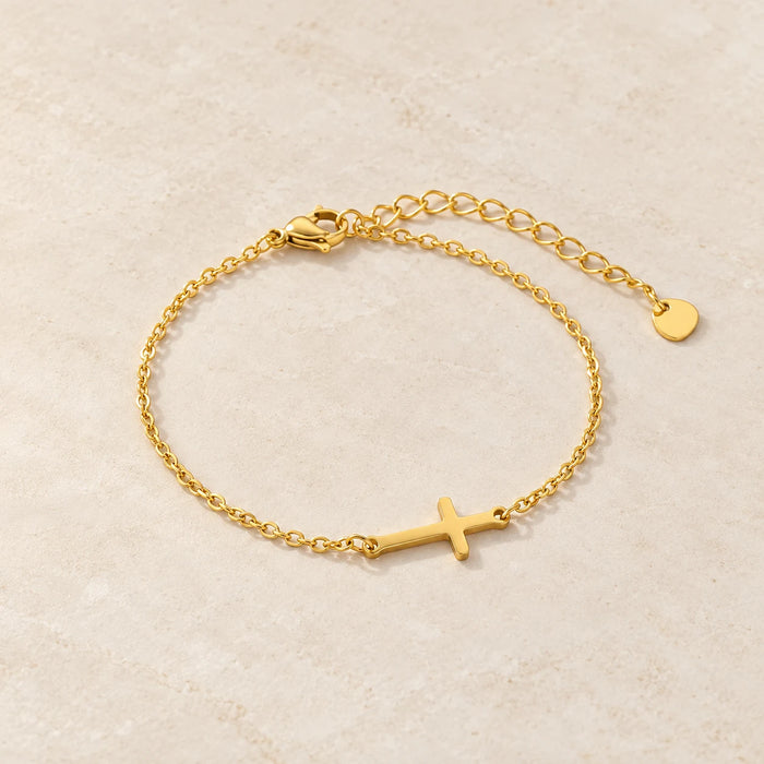 Fine Cross Bracelet
