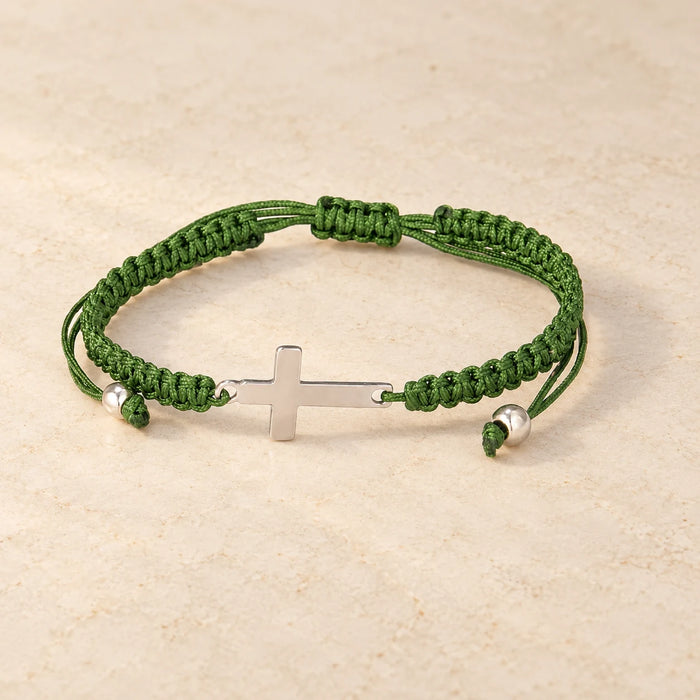 Cord Cross Bracelet