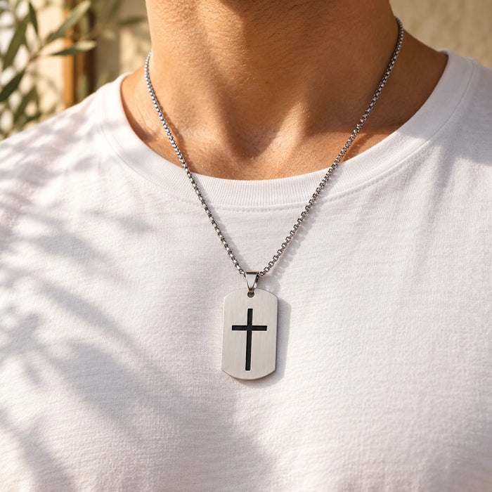 Cross Tag Necklace