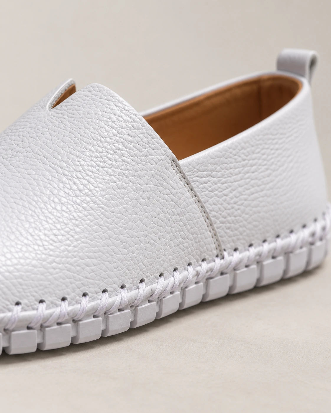Men's Leather Slip-On Driving Loafers - Abraham - Hand-Sewn Moccasin Seam