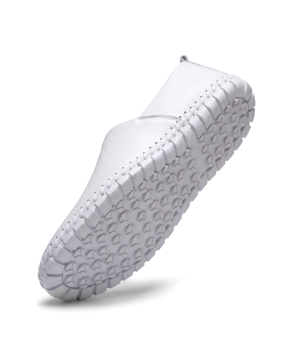 Men's Leather Slip-On Driving Loafers - Abraham - Detail Outsole