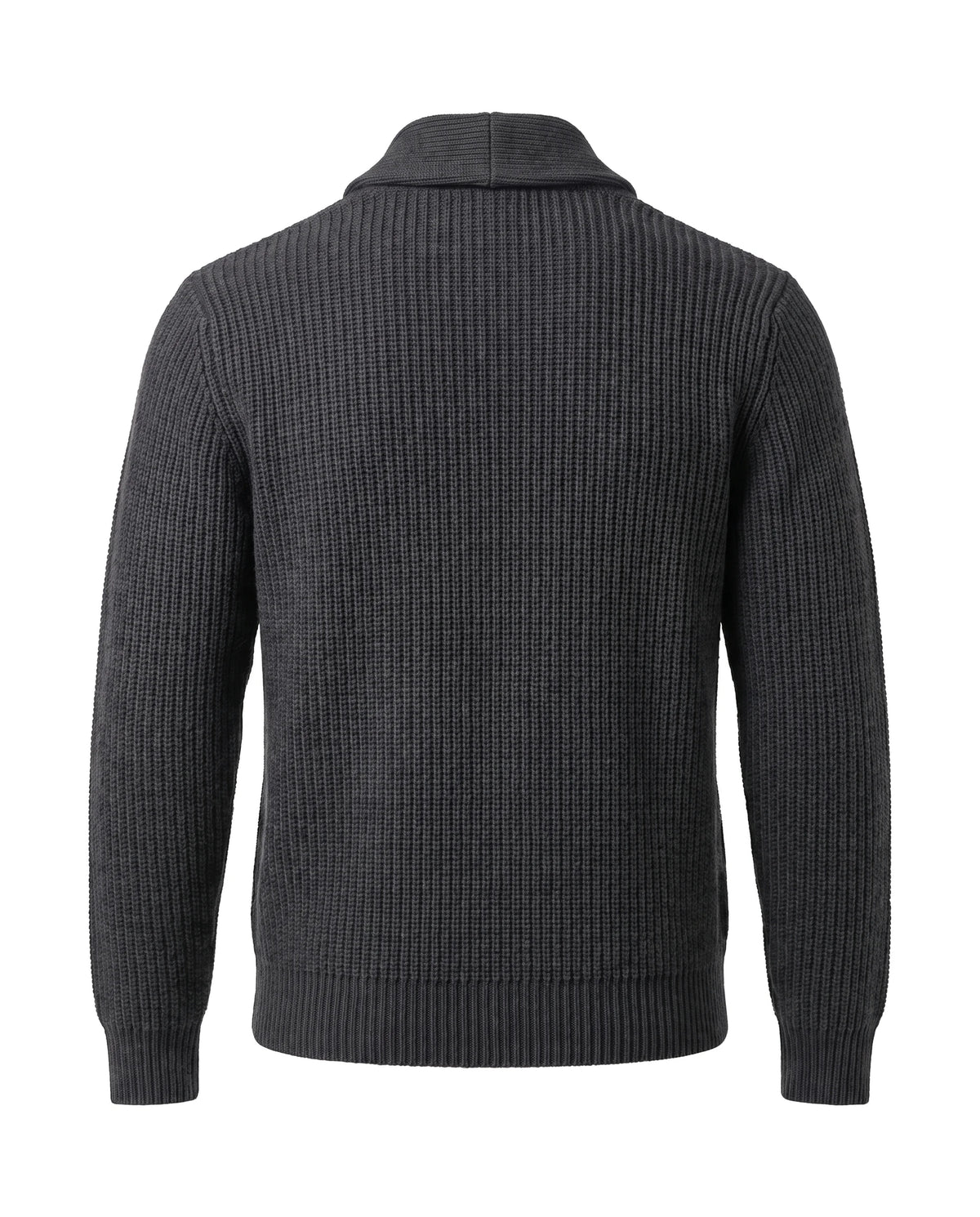 Men's Shawl Collar Button-Front Cardigan - Jermaine - Back View