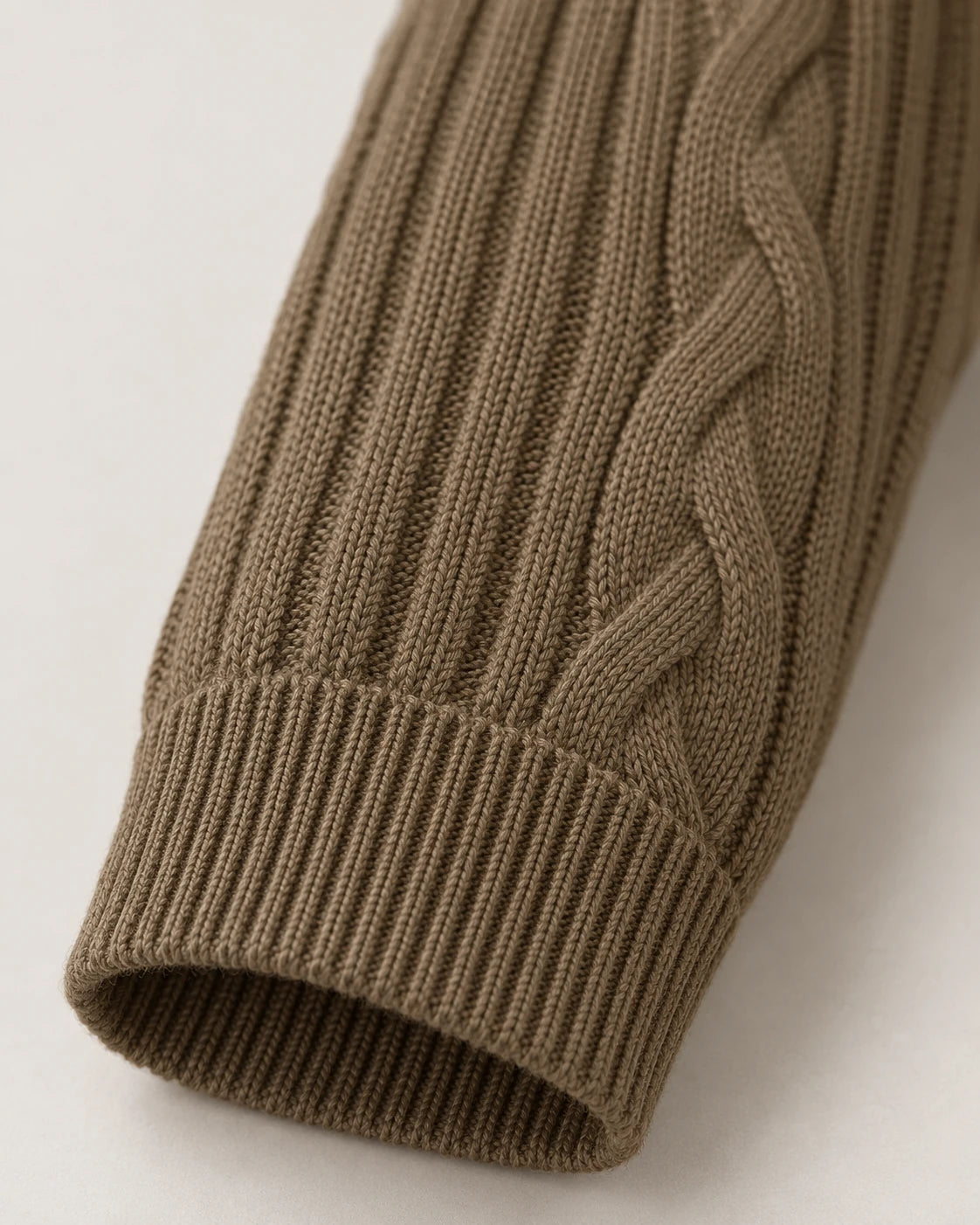 Men's Shawl Collar Knit Cardigan - Jamal - Ribbed Sleeve and Cuff