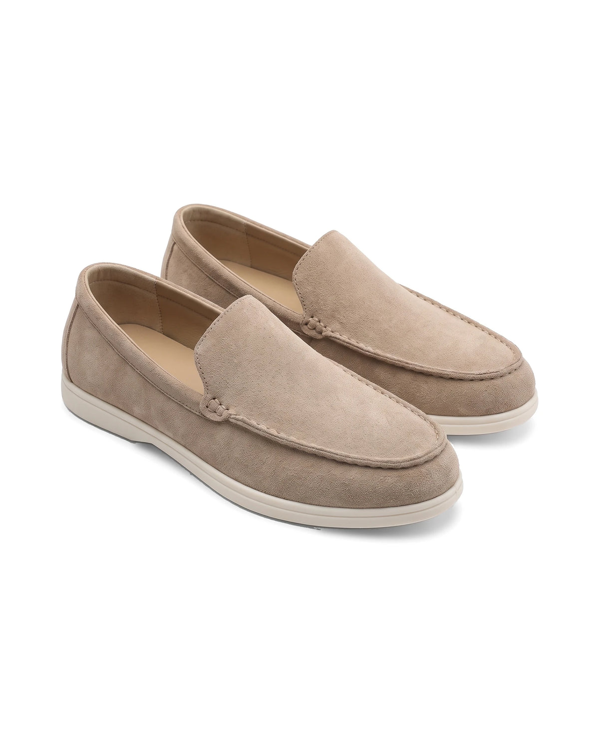 Men's Suede Slip-On Loafers - Douglas - Beige