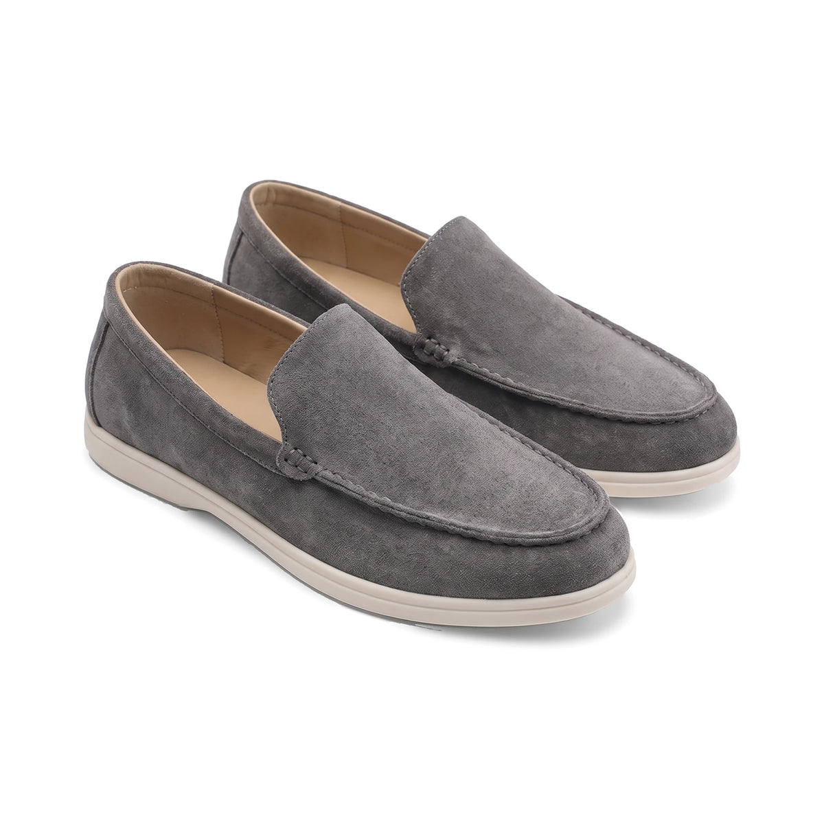 Men's Suede Slip-On Loafers - Douglas - Dark Gray