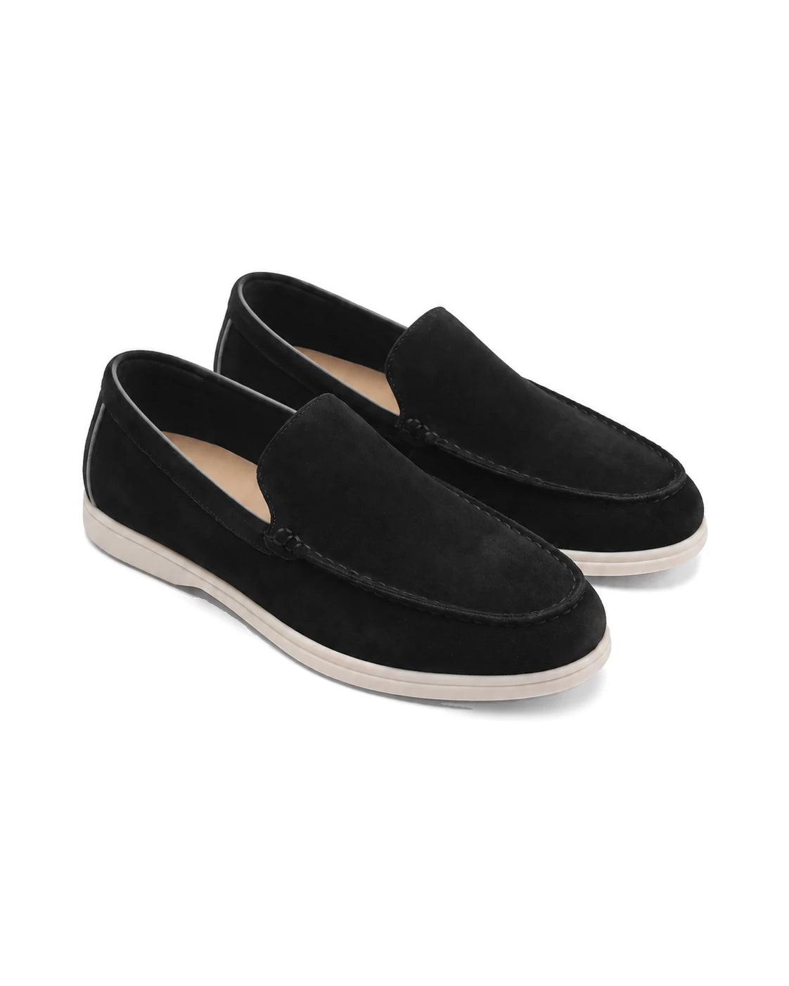 Men's Suede Slip-On Loafers - Douglas - Black