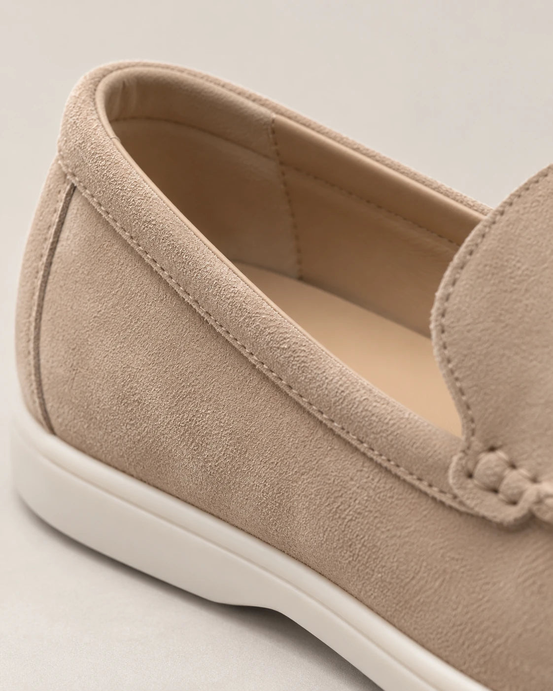 Men's Suede Slip-On Loafers - Douglas - Soft Suede Collar Edge