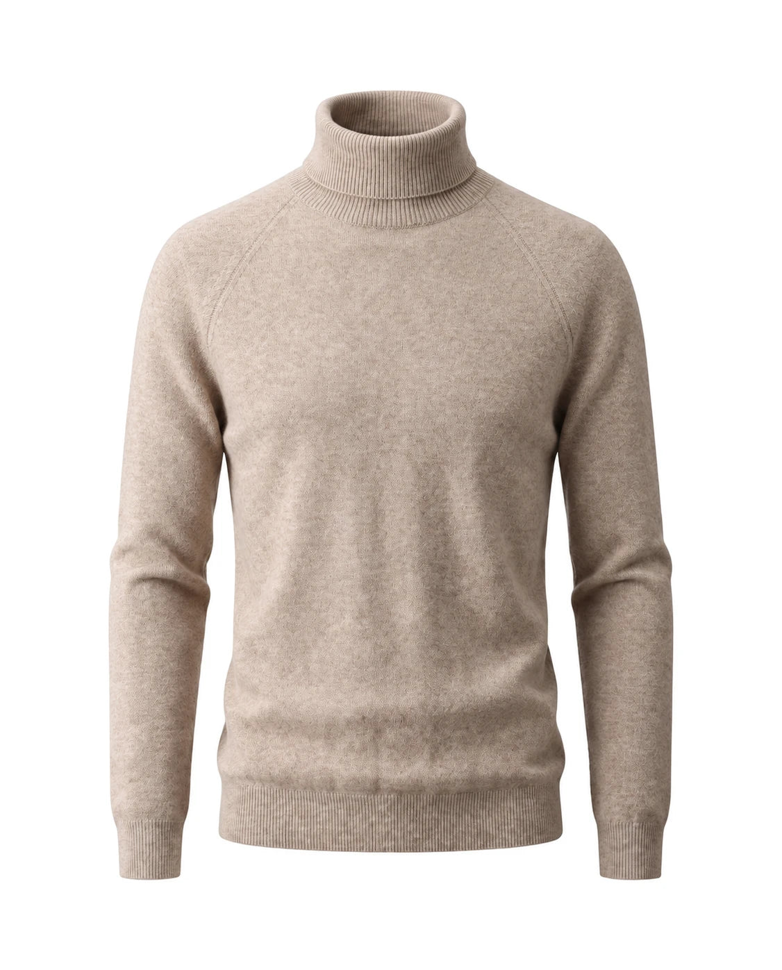 Men's Wool Turtleneck Sweater - Jeremy - Camel