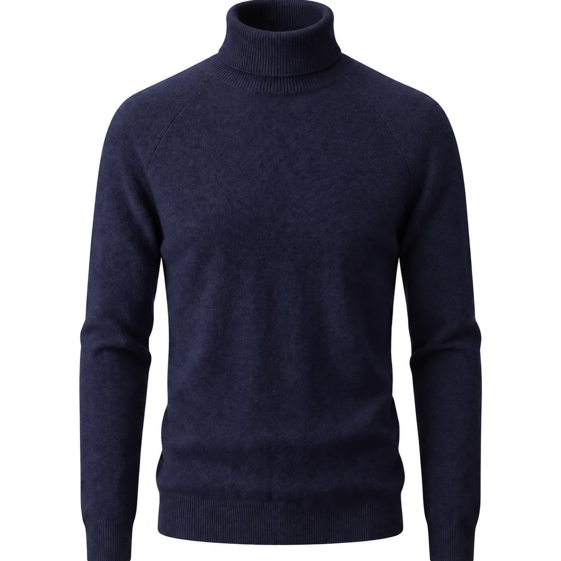 Men's Wool Turtleneck Sweater - Jeremy - Navy