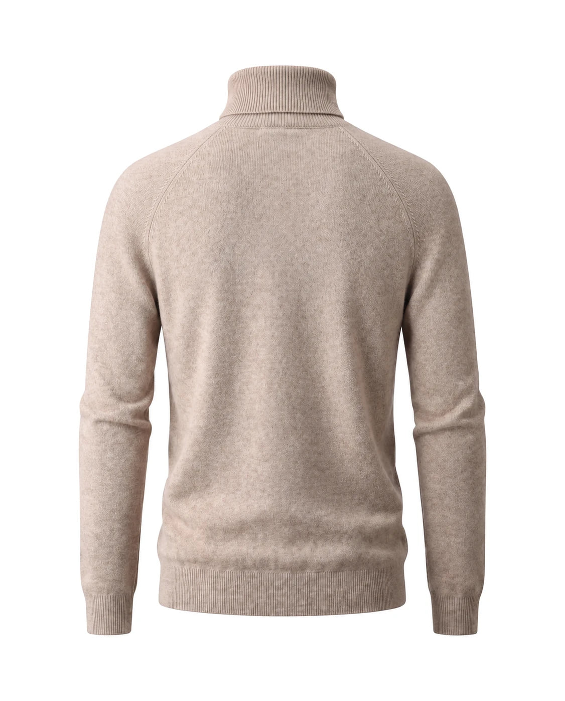 Men's Wool Turtleneck Sweater - Jeremy - Back View
