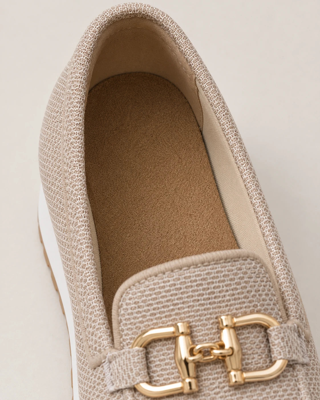 Women's Knit Platform Loafers - Teodora - Caramel Lining and Footbed