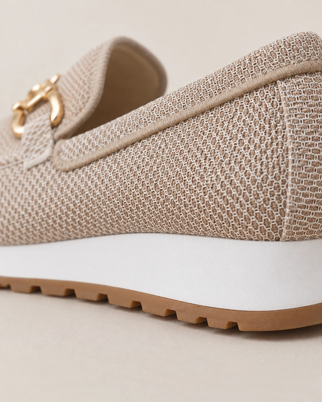 Women's Knit Platform Loafers - Teodora - Chunky White Platform Midsole