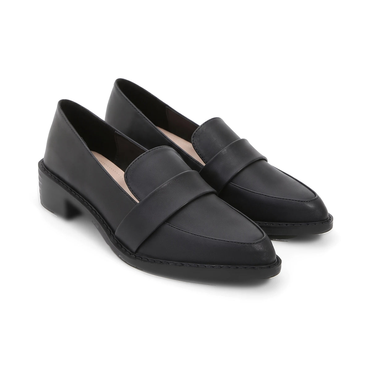 Women's Pointed-Toe Loafers - Giacinta - Black