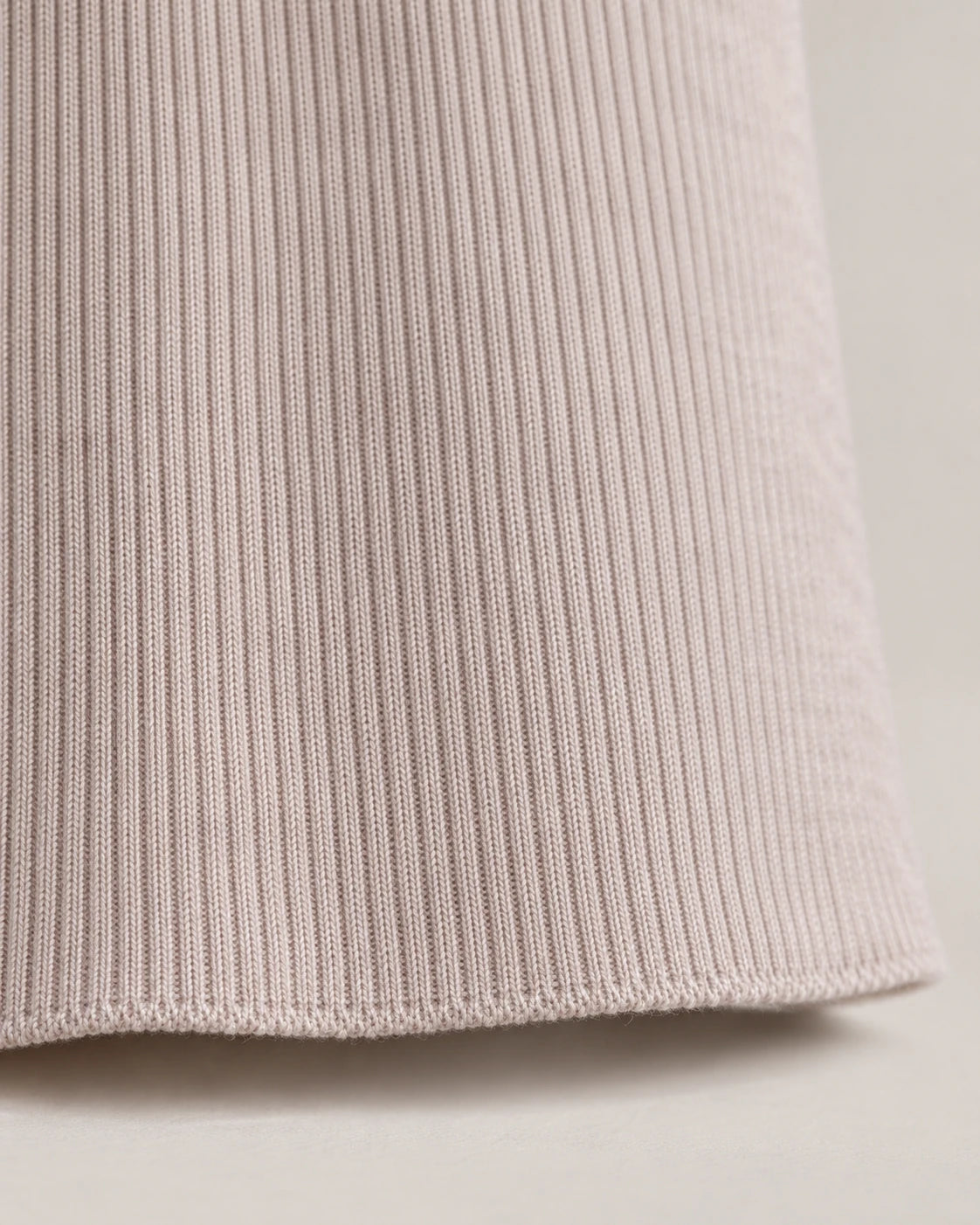 Women's Ribbed Knit Midi Skirt - Beatrice - Fine Rib Knit Hem