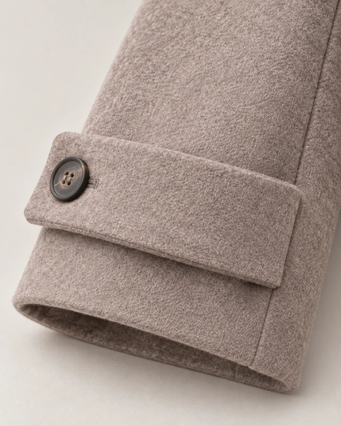 Women's Stand-Collar Cropped Coat - Victoria - Buttoned Cuff Tab