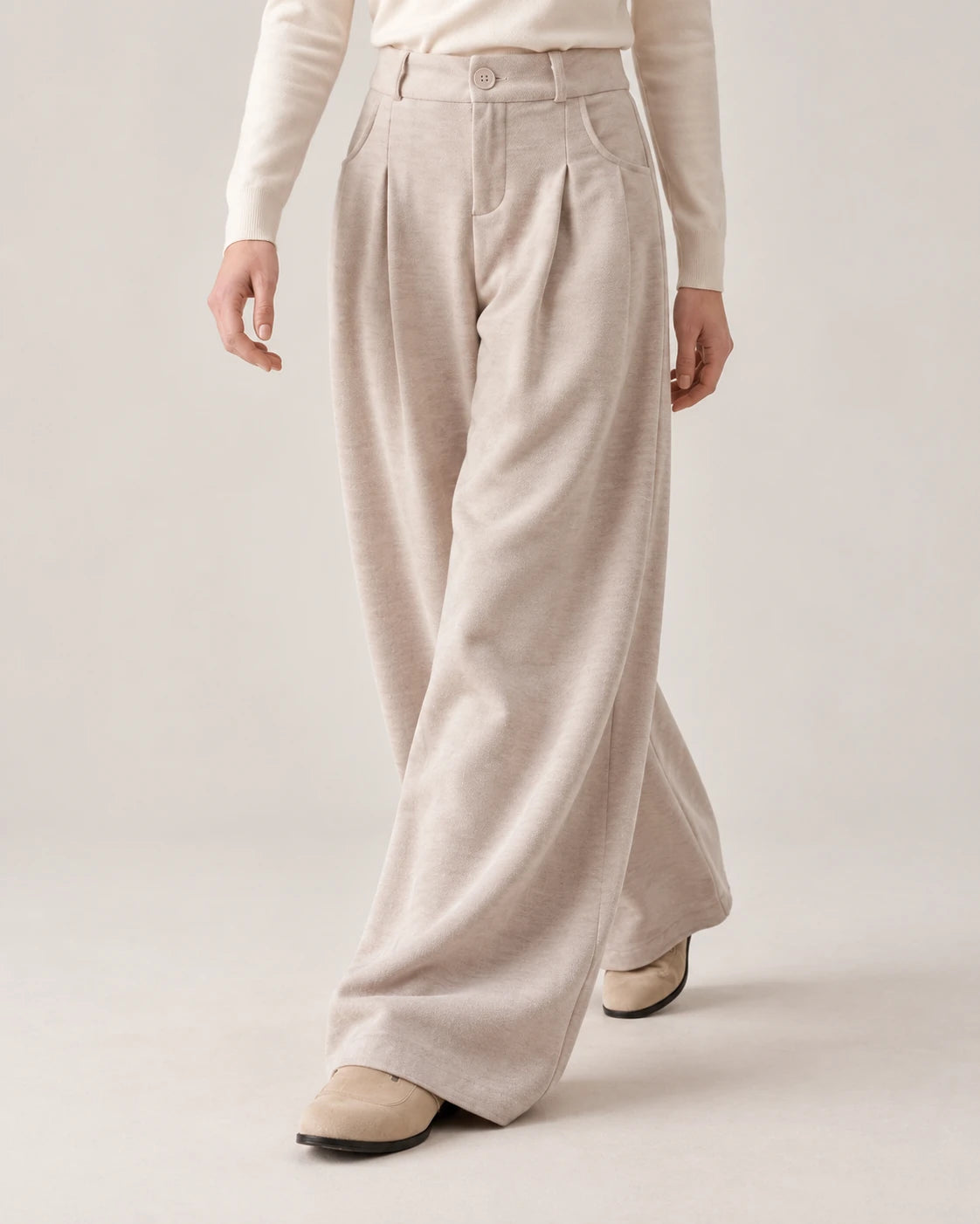 Women's Wide-Leg Pants - Serena - Wide Leg Drape in Motion