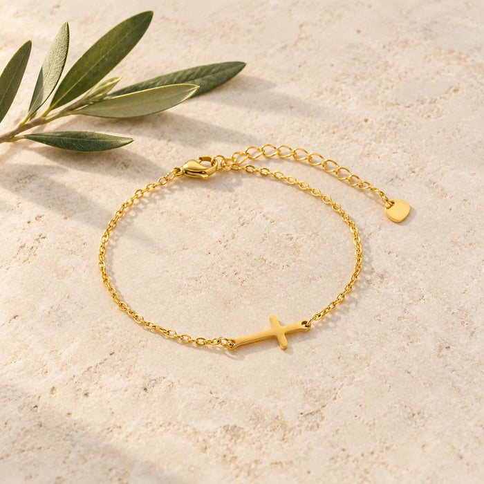 Fine Cross Bracelet