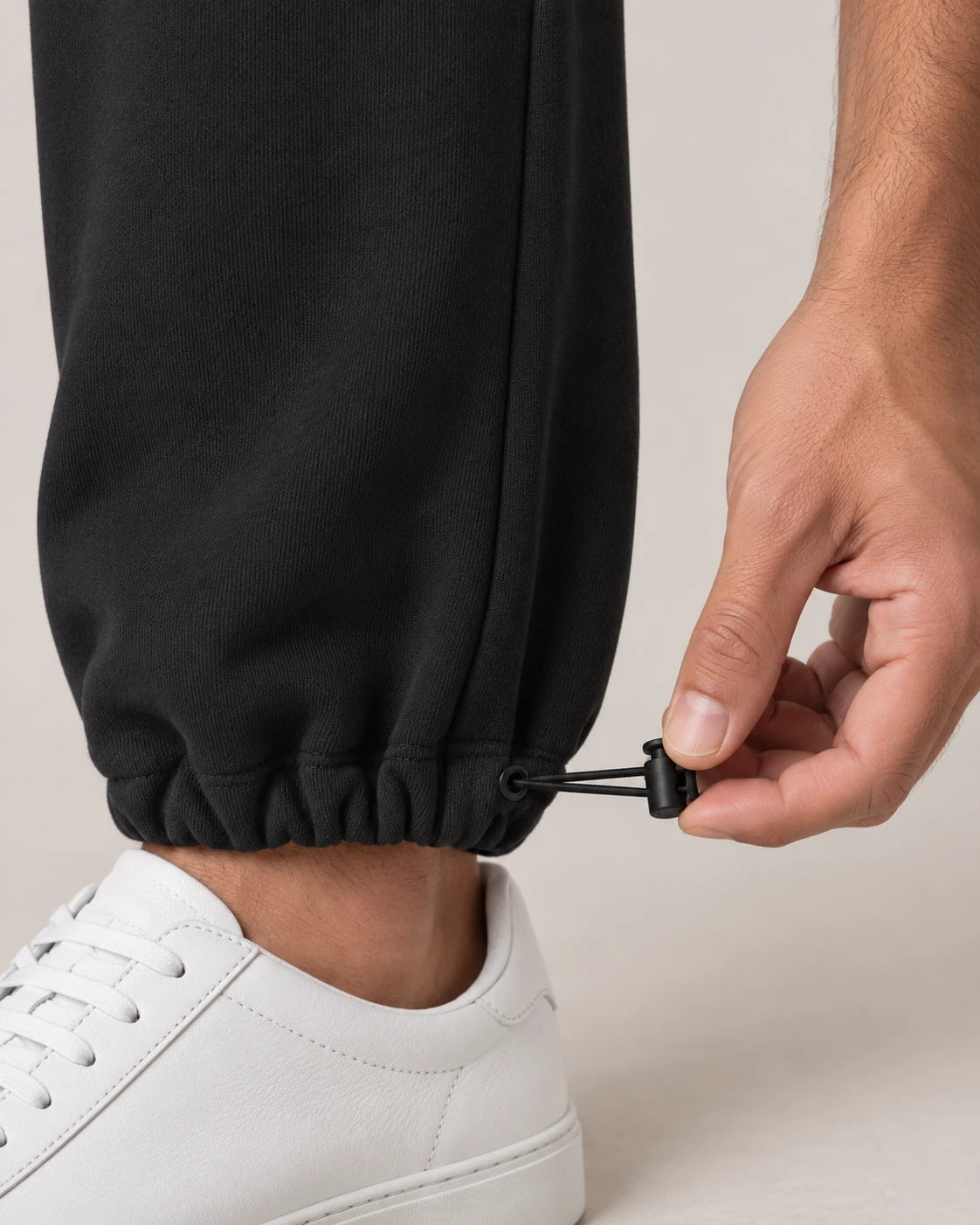Men's Cotton-Blend Terry Lounge Pants - Resort - Adjustable Drawcord Hem