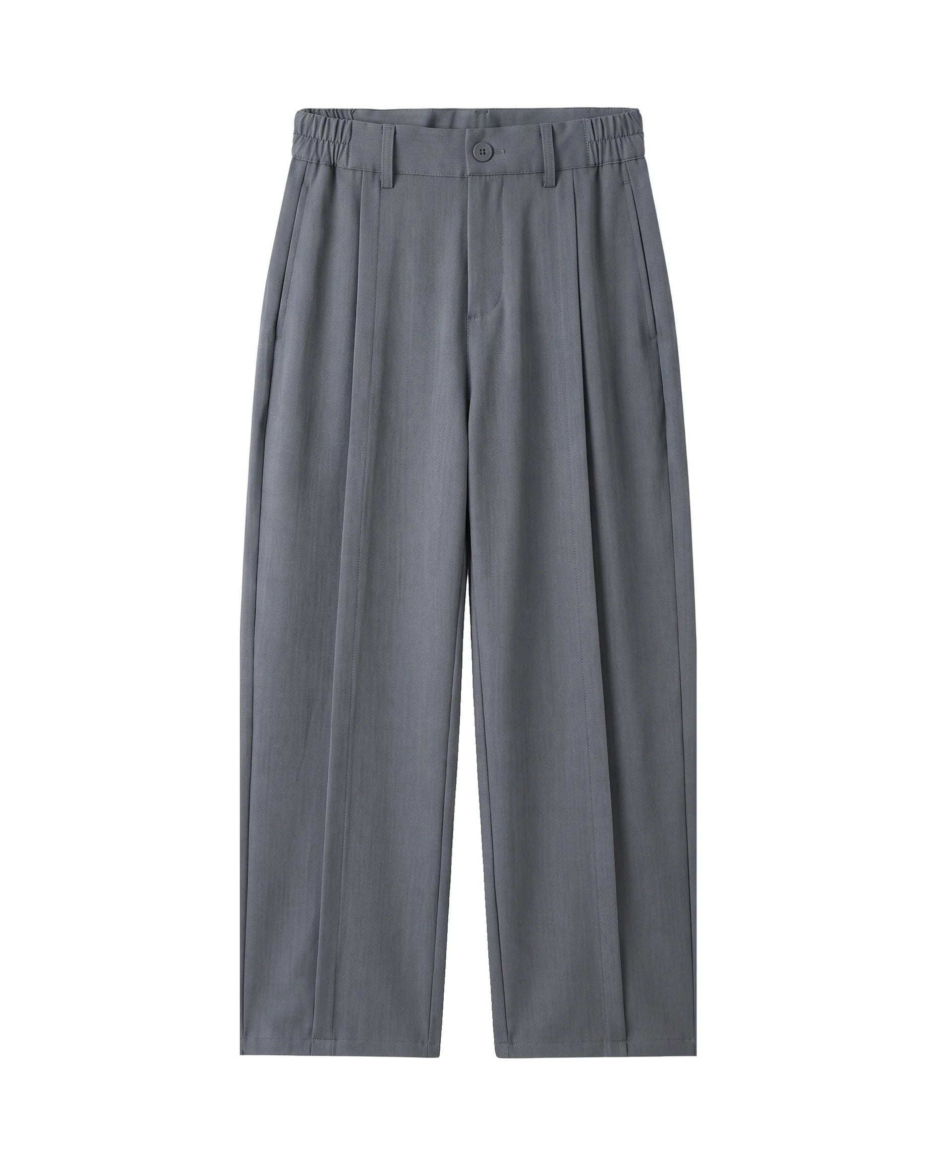 Men's Relaxed Straight-Leg Trousers - Hartley - Gray