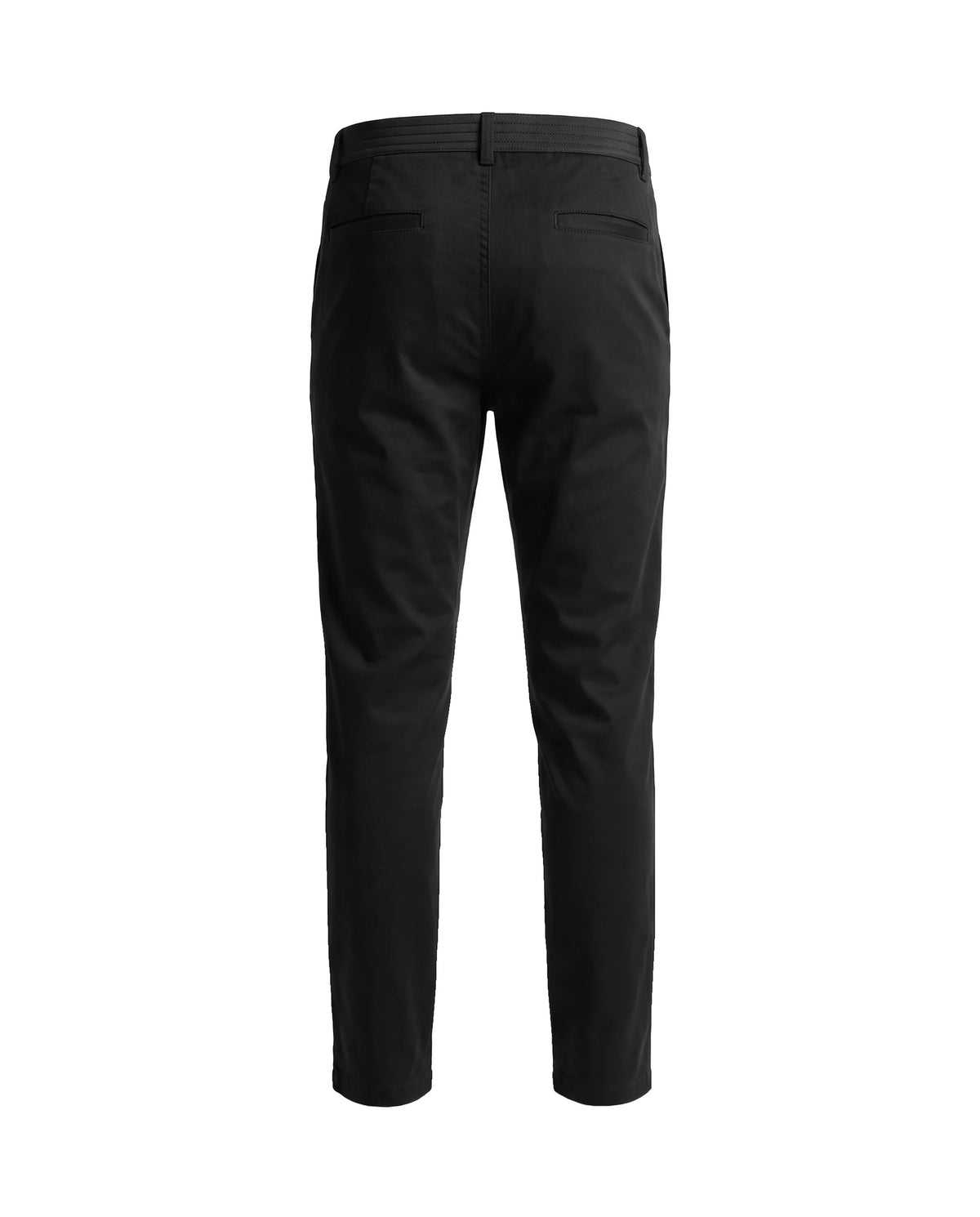 Men's Slim Tapered Cotton Chinos - Ellis - Black Back View