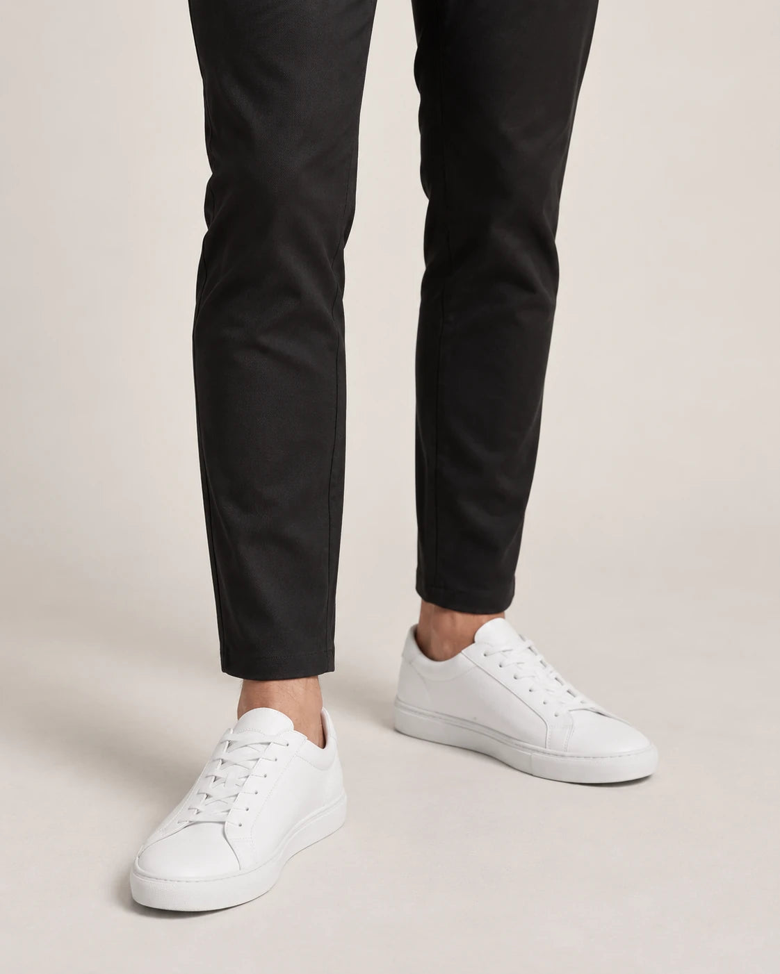 Men's Slim Tapered Cotton Chinos - Ellis - Slim Tapered Ankle-Length Leg