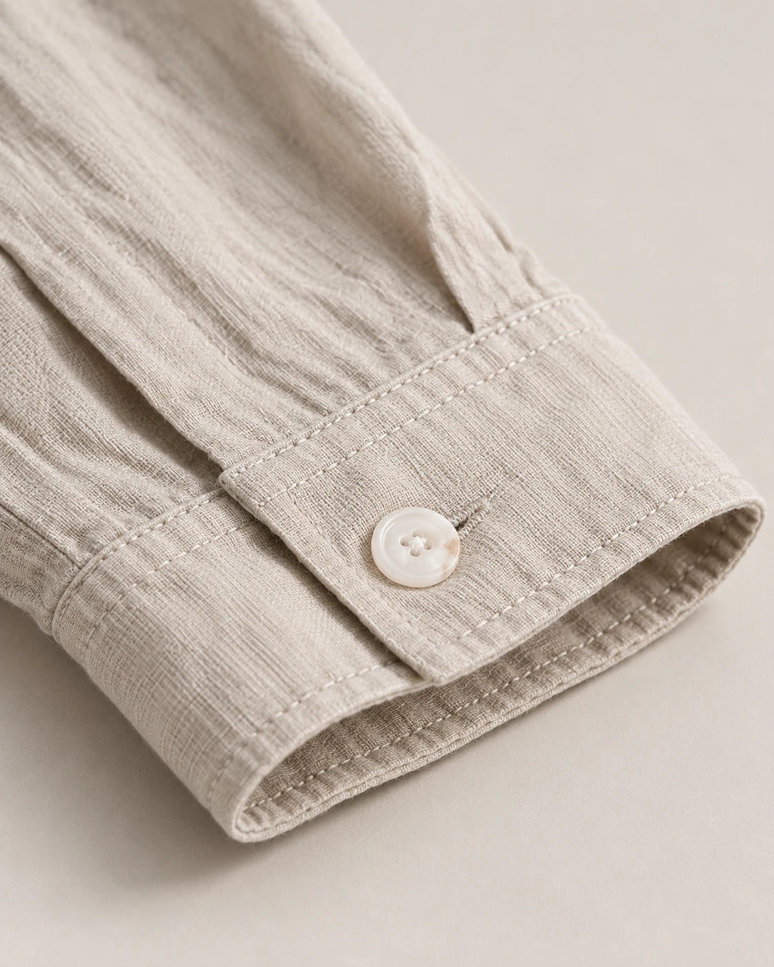 Men's Lyocell-Blend Overshirt - Portofino - Washed Lyocell-Blend Cuff