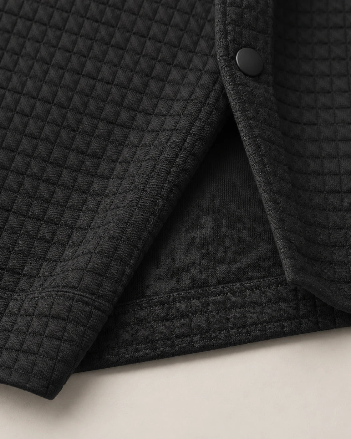 Men's Waffle-Knit Shirt Jacket - Darren - Waffle Knit Edge and Smooth Reverse