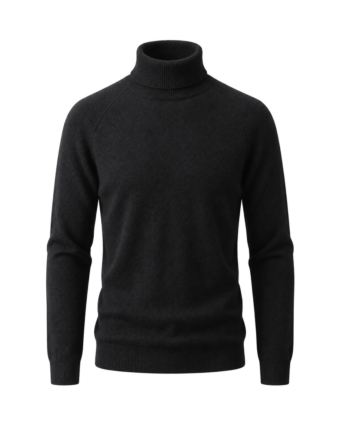 Men's Wool Turtleneck Sweater - Jeremy - Black