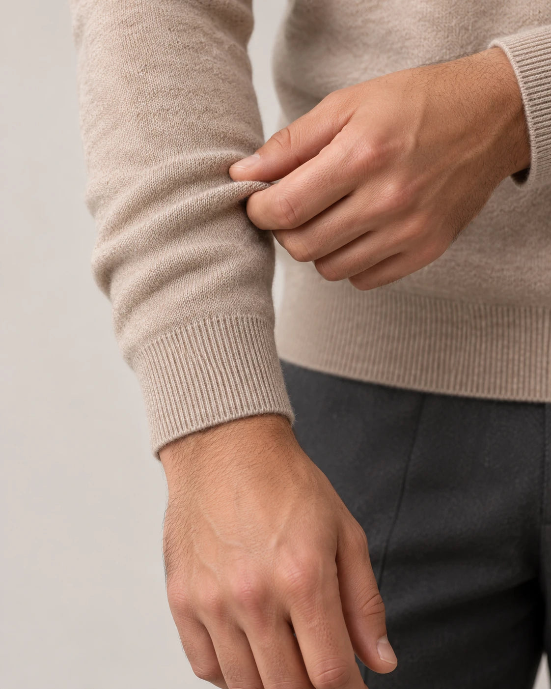 Men's Wool Turtleneck Sweater - Jeremy - Ribbed Cuff