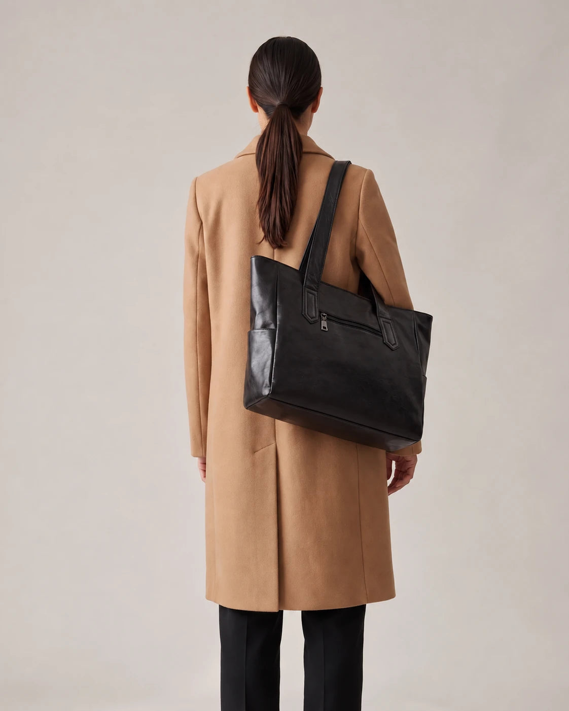Women's Large Zip-Top Tote Bag - Margaux - Model Back