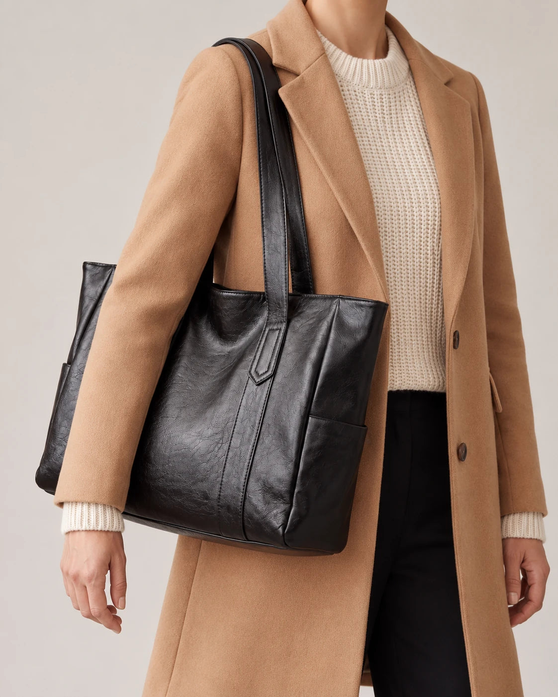 Women's Large Zip-Top Tote Bag - Margaux - Shoulder Carry and Size
